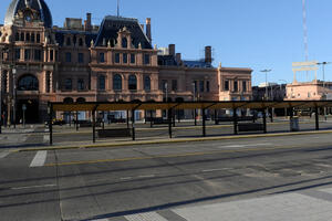 Foto de la estación Constitución vacía